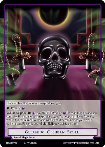 Gleaming Obsidian Skull (TEU-097 R), Timeless Eclipse of the Underworld — Force of Will card price