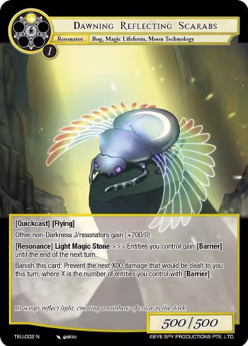 Dawning Reflecting Scarabs (TEU-002 N), Timeless Eclipse of the Underworld — Force of Will card price