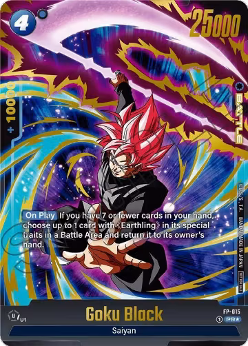 Goku Black - FP-015 (Selection Pack 01) (FP-015), Tournament and Championship Promos — DB Fusion card price