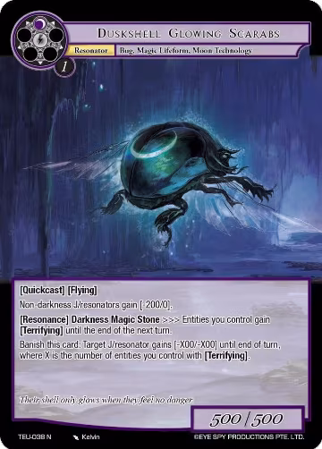 Duskshell Glowing Scarabs (TEU-038 N), Timeless Eclipse of the Underworld — Force of Will card price