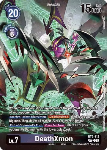 DeathXmon (Alternate Art) (BT9-112 SEC), Special Limited Set — Digimon card price