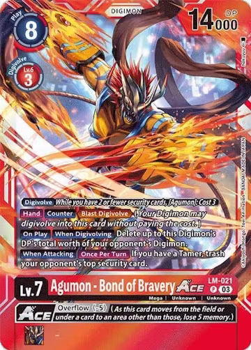 Agumon - Bond of Bravery ACE (LM-021 P), Special Limited Set — Digimon card price