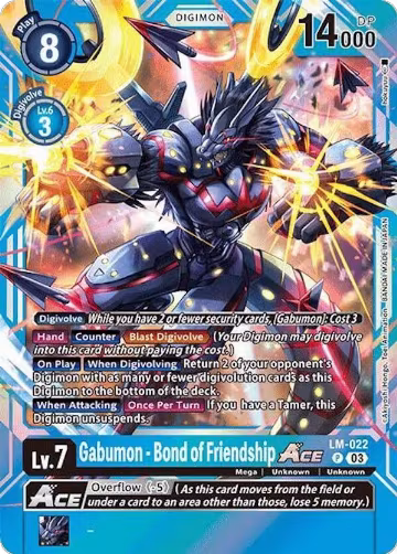 Gabumon - Bond of Friendship ACE (LM-022 P), Special Limited Set — Digimon card price