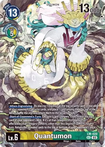 Quantumon (Alternate Art) (LM-020 SEC), Special Limited Set — Digimon card price