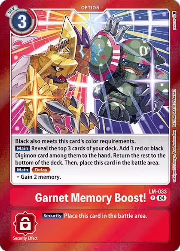 Garnet Memory Boost! (LM-033 P), Special Limited Set — Digimon card price