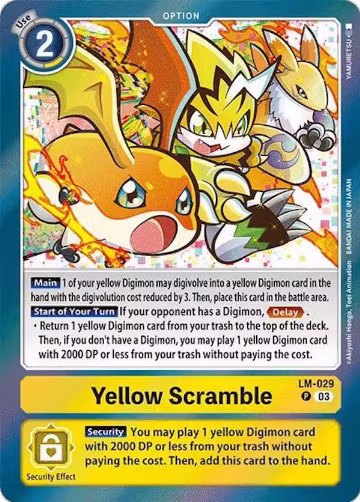 Yellow Scramble (LM-029 P), Special Limited Set — Digimon card price