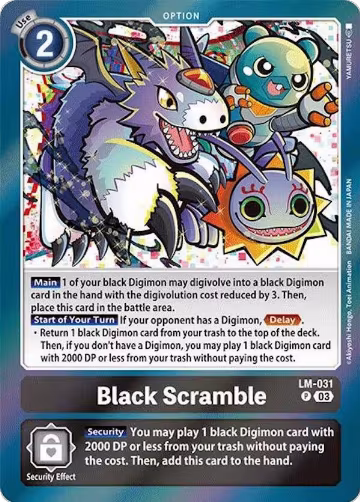 Black Scramble (LM-031 P), Special Limited Set — Digimon card price