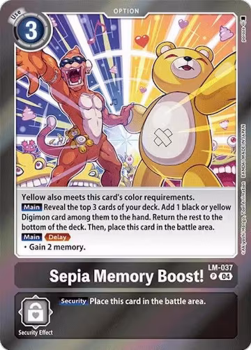 Sepia Memory Boost! (LM-037 P), Special Limited Set — Digimon card price