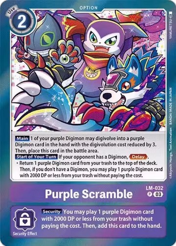 Purple Scramble (LM-032 P), Special Limited Set — Digimon card price