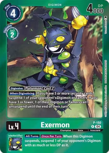Exermon (Reprint) (P-150 P), Special Limited Set — Digimon card price