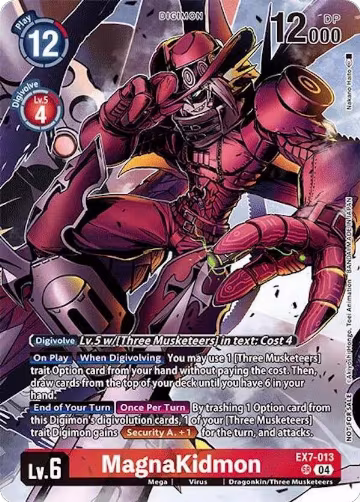 MagnaKidmon (Alternate Art) (Box Topper) (EX7-013 SR), Special Limited Set — Digimon card price