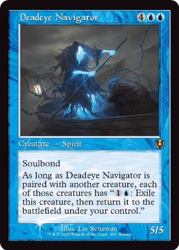 Deadeye Navigator (Retro Frame) (492), Launch Party & Release Event Promos — Magic card price