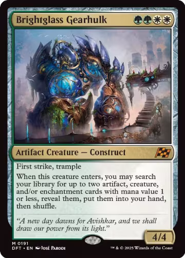 Brightglass Gearhulk (191), Aetherdrift — Magic card price