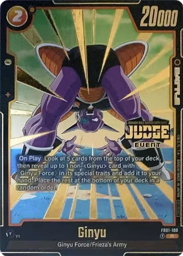 Ginyu - FB01-108 (Judge Pack (Event Judge) 01) (FB01-108), Tournament and Championship Promos — DB Fusion card price