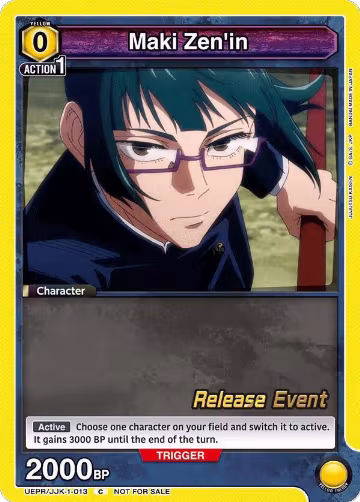 Maki Zen'in (013) (UEPR/JJK-1-013), Jujutsu Kaisen Release Event Cards — Union Arena card price