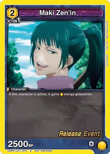 Maki Zen'in (014) (UEPR/JJK-1-014), Jujutsu Kaisen Release Event Cards — Union Arena card price