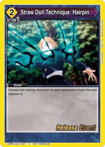 Straw Doll Technique: Hairpin (UEPR/JJK-1-031), Jujutsu Kaisen Release Event Cards — Union Arena card price
