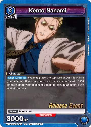 Kento Nanami (052) (UEPR/JJK-1-052), Jujutsu Kaisen Release Event Cards — Union Arena card price