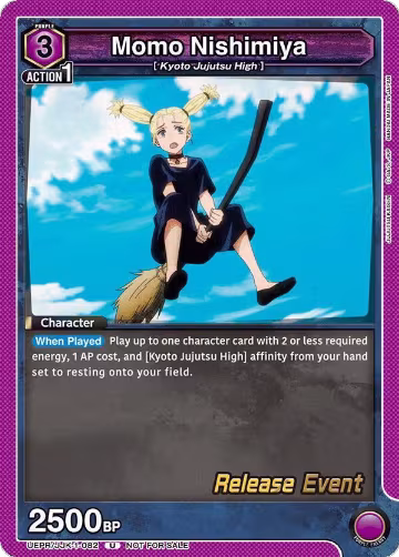 Momo Nishimiya (UEPR/JJK-1-082), Jujutsu Kaisen Release Event Cards — Union Arena card price