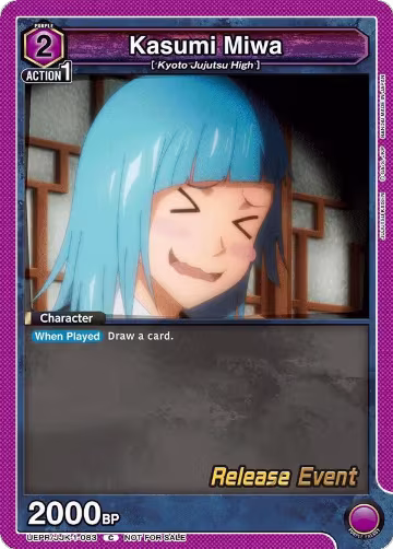 Kasumi Miwa (083) (UEPR/JJK-1-083), Jujutsu Kaisen Release Event Cards — Union Arena card price