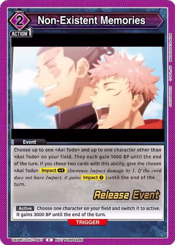 Non-Existent Memories (UEPR/JJK-1-097), Jujutsu Kaisen Release Event Cards — Union Arena card price