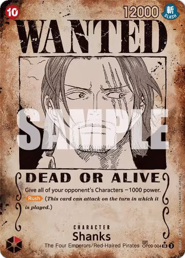 Shanks (004) (Wanted Poster) (OP09-004), Emperors in the New World — One Piece card price
