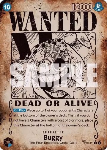 Buggy (051) (Wanted Poster) (OP09-051), Emperors in the New World — One Piece card price