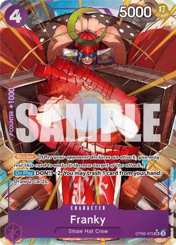 Franky (Parallel) (OP09-072), Emperors in the New World — One Piece card price