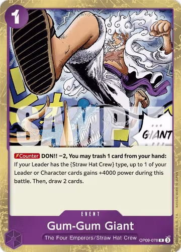 Gum-Gum Giant (OP09-078), Emperors in the New World — One Piece card price