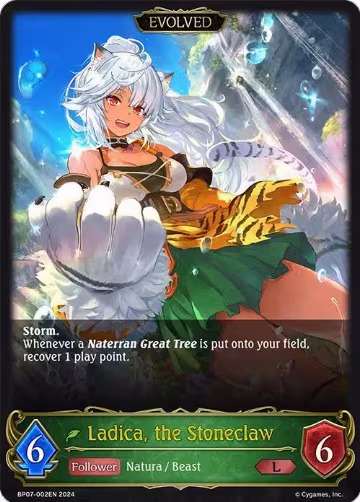 Ladica, the Stoneclaw (Evolved) (BP07-002EN), Verdant Steel — Shadowverse card price