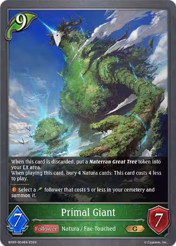 Primal Giant (BP07-004EN), Verdant Steel — Shadowverse card price