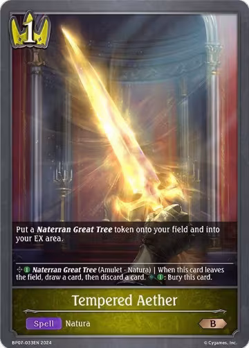Tempered Aether (BP07-033EN), Verdant Steel — Shadowverse card price