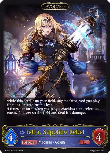 Tetra, Sapphire Rebel (Evolved) (BP07-036EN), Verdant Steel — Shadowverse card price