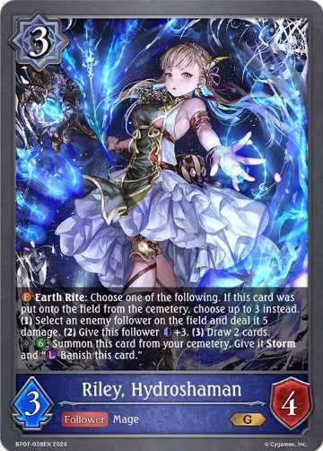 Riley, Hydroshaman (BP07-038EN), Verdant Steel — Shadowverse card price