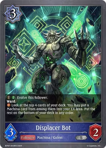 Displacer Bot (BP07-042EN), Verdant Steel — Shadowverse card price