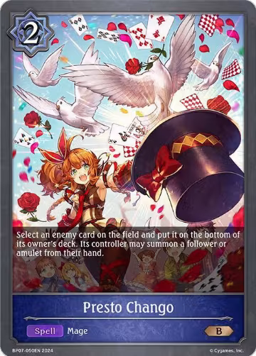 Presto Chango (BP07-050EN), Verdant Steel — Shadowverse card price