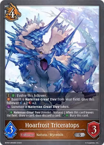 Hoarfrost Triceratops (BP07-060EN), Verdant Steel — Shadowverse card price