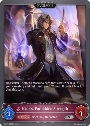 Nicola, Forbidden Strength (Evolved) (BP07-077EN), Verdant Steel — Shadowverse card price