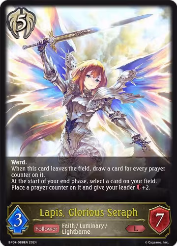 Lapis, Glorious Seraph (BP07-088EN), Verdant Steel — Shadowverse card price