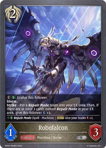 Robofalcon (BP07-094EN), Verdant Steel — Shadowverse card price