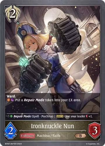 Ironknuckle Nun (BP07-097EN), Verdant Steel — Shadowverse card price