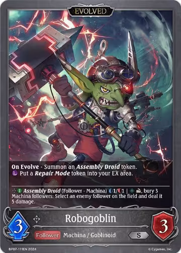 Robogoblin (Evolved) (BP07-111EN), Verdant Steel — Shadowverse card price