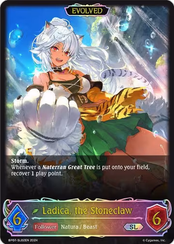 Ladica, the Stoneclaw (Evolved) (SL) (BP07-SL02EN), Verdant Steel — Shadowverse card price