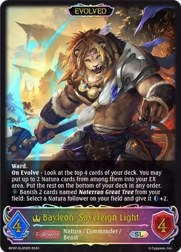 Bayleon, Sovereign Light (Evolved) (SL) (BP07-SL05EN), Verdant Steel — Shadowverse card price