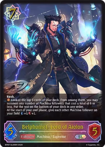Belphomet, Lord of Aiolon (SL) (BP07-SL09EN), Verdant Steel — Shadowverse card price