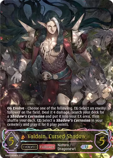 Valdain, Cursed Shadow (Evolved) (U) (BP07-U04EN), Verdant Steel — Shadowverse card price