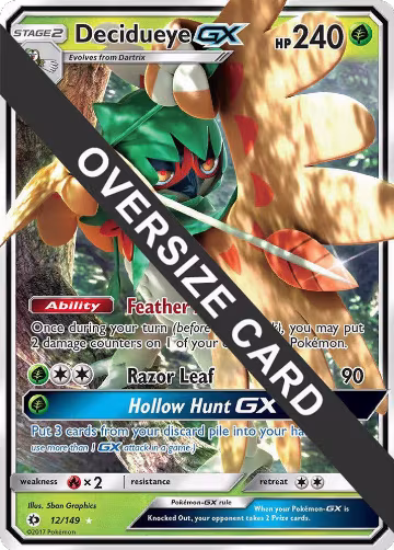 Decidueye GX - 12/149 (Decidueye GX Challenge Box) (12/149), Jumbo Cards — Pokémon card price