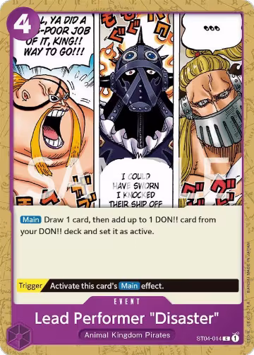 Lead Performer "Disaster" (ST04-014), Revision Pack Cards — One Piece card price
