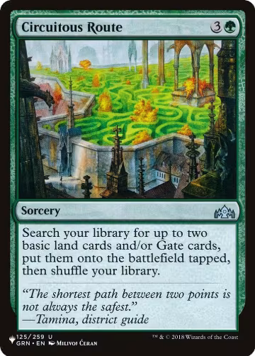 Circuitous Route (125/259), The List Reprints — Magic card price
