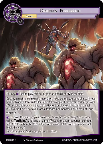 Obsidian Possession (TEU-045 N), Timeless Eclipse of the Underworld — Force of Will card price